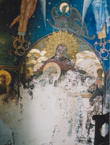 Votive painting by Artur Verona in the tomb of Prince Mircea - Photo ©Valentin Mandache